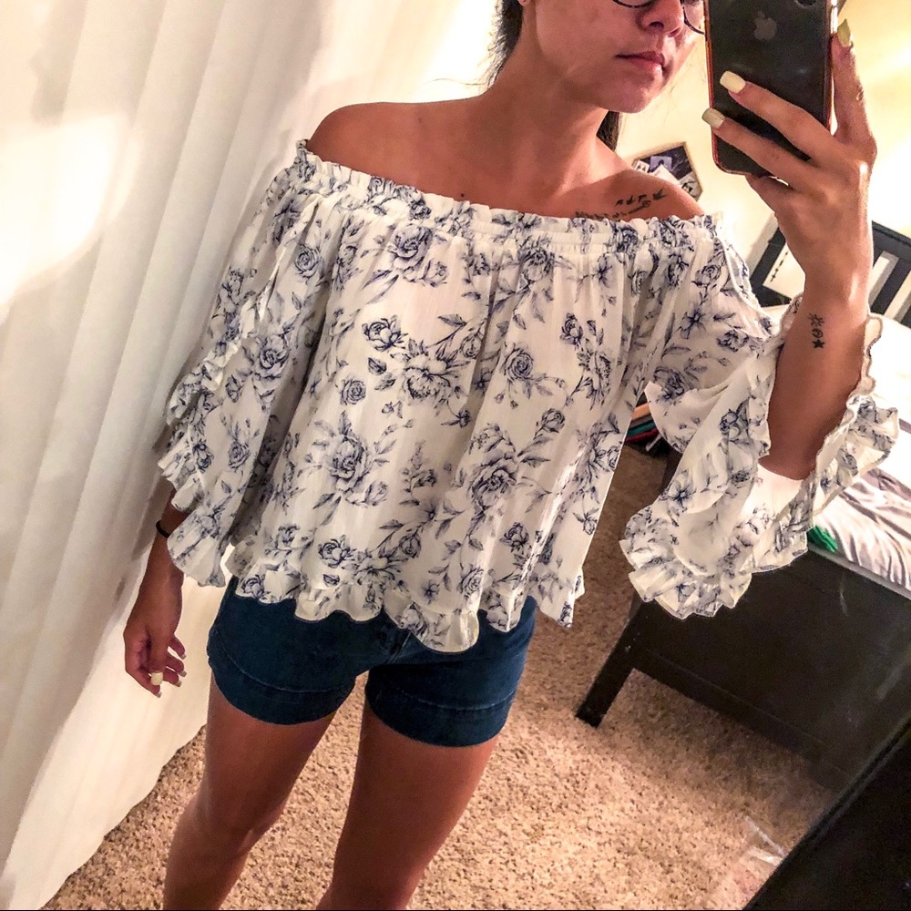 Floral Off The Shoulder Top